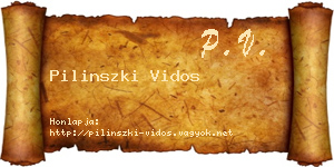 Pilinszki Vidos névjegykártya